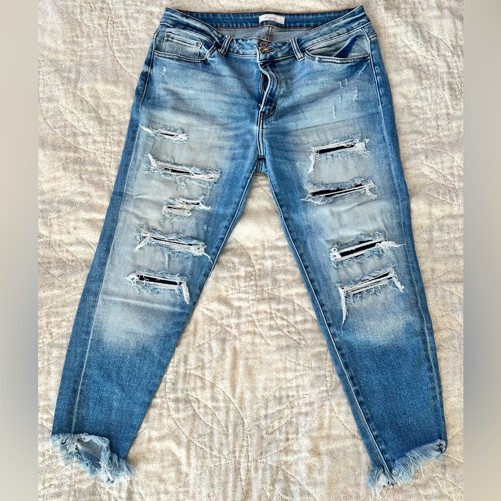 Kancan mid rise ankle skinny 32w26l